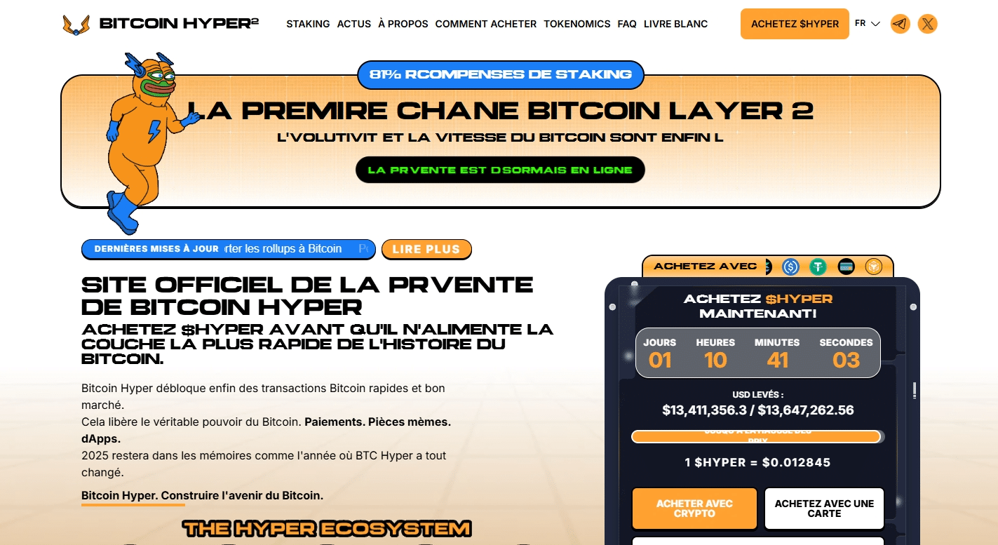 Bitcoin Hyper en prévente crypto