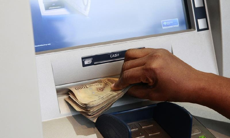 Withdrawing money from an ATM