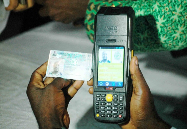 PIC.8. FIELD TEST OF INEC SMART CARD READER IN LAGOS STATE