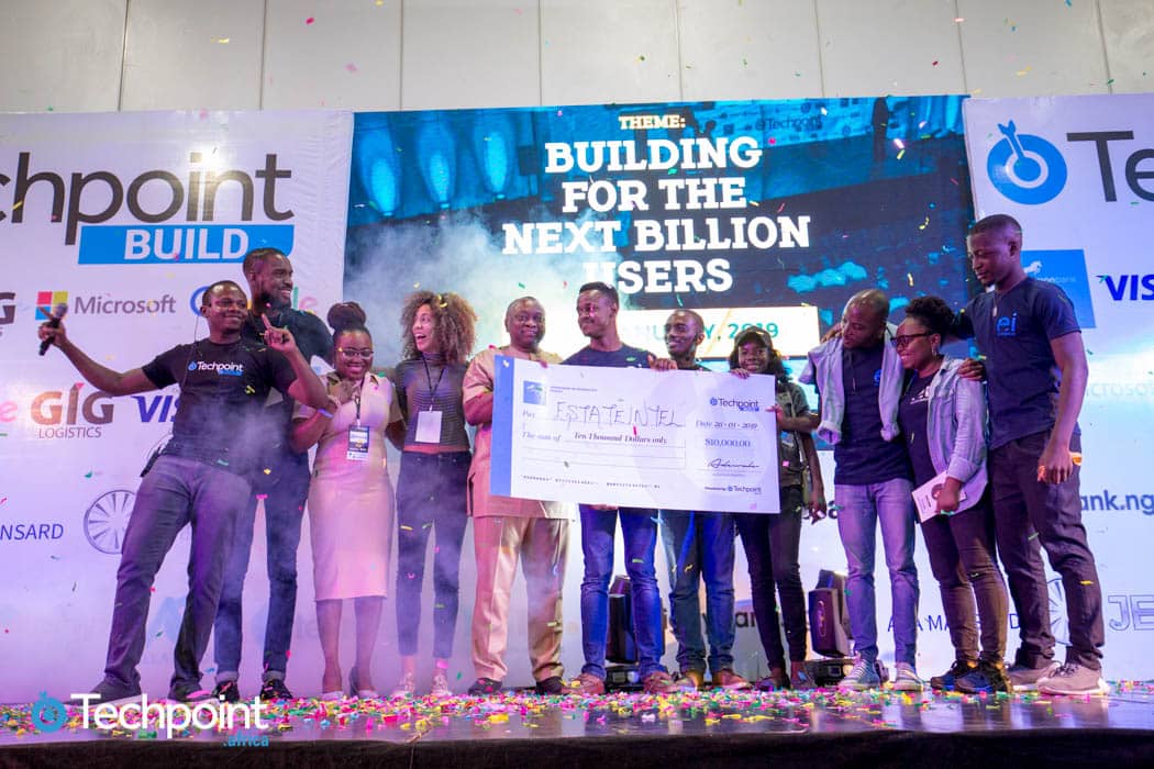 2019 Pitch Storm at Techpoint Build winner, Estate Intel. The startup went home with $10,000, equity-free