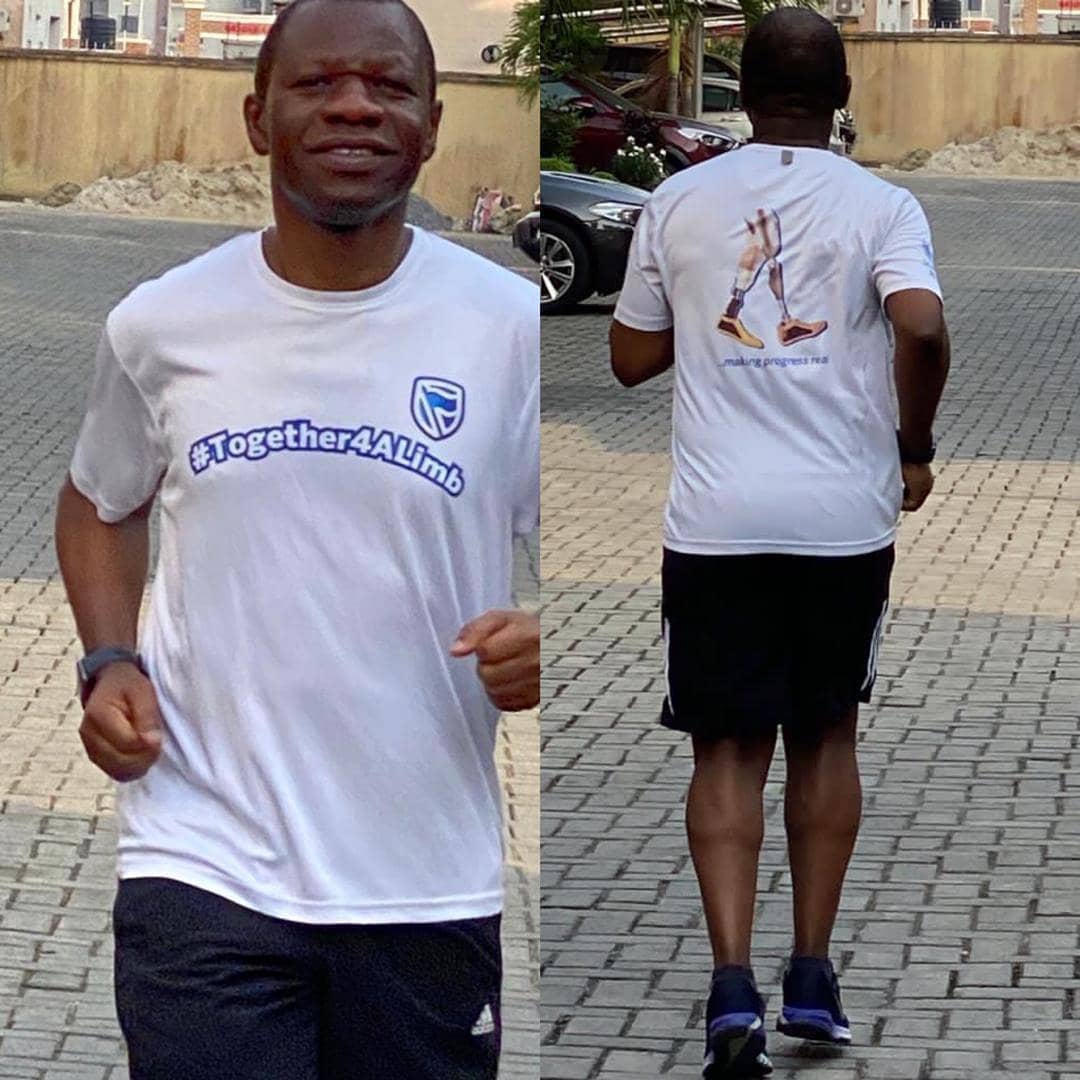 Wole Adeniyi Chief Executive Stanbic IBTC Bank walking for the worthy cause.