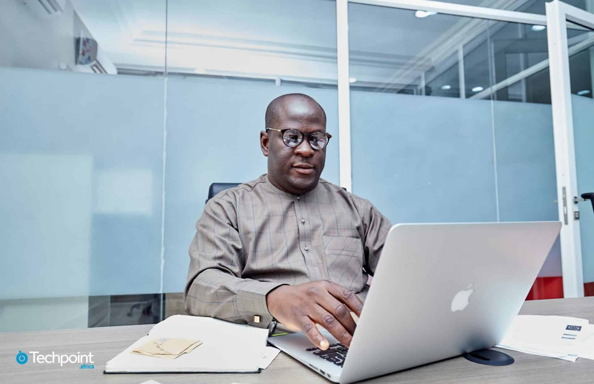 Ibukun Obe, CEO, Premier Hub in his office