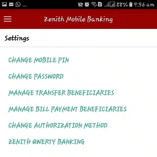 zenith bank app