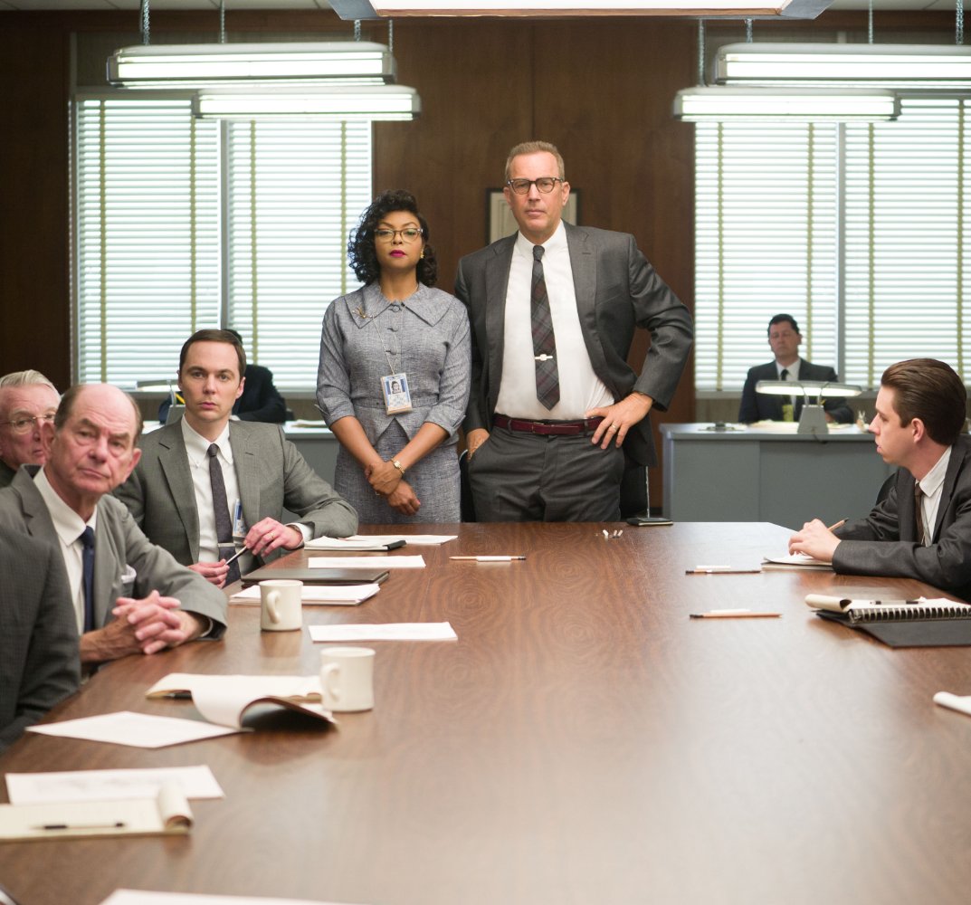 Katherine in a meeting with top NASA officials