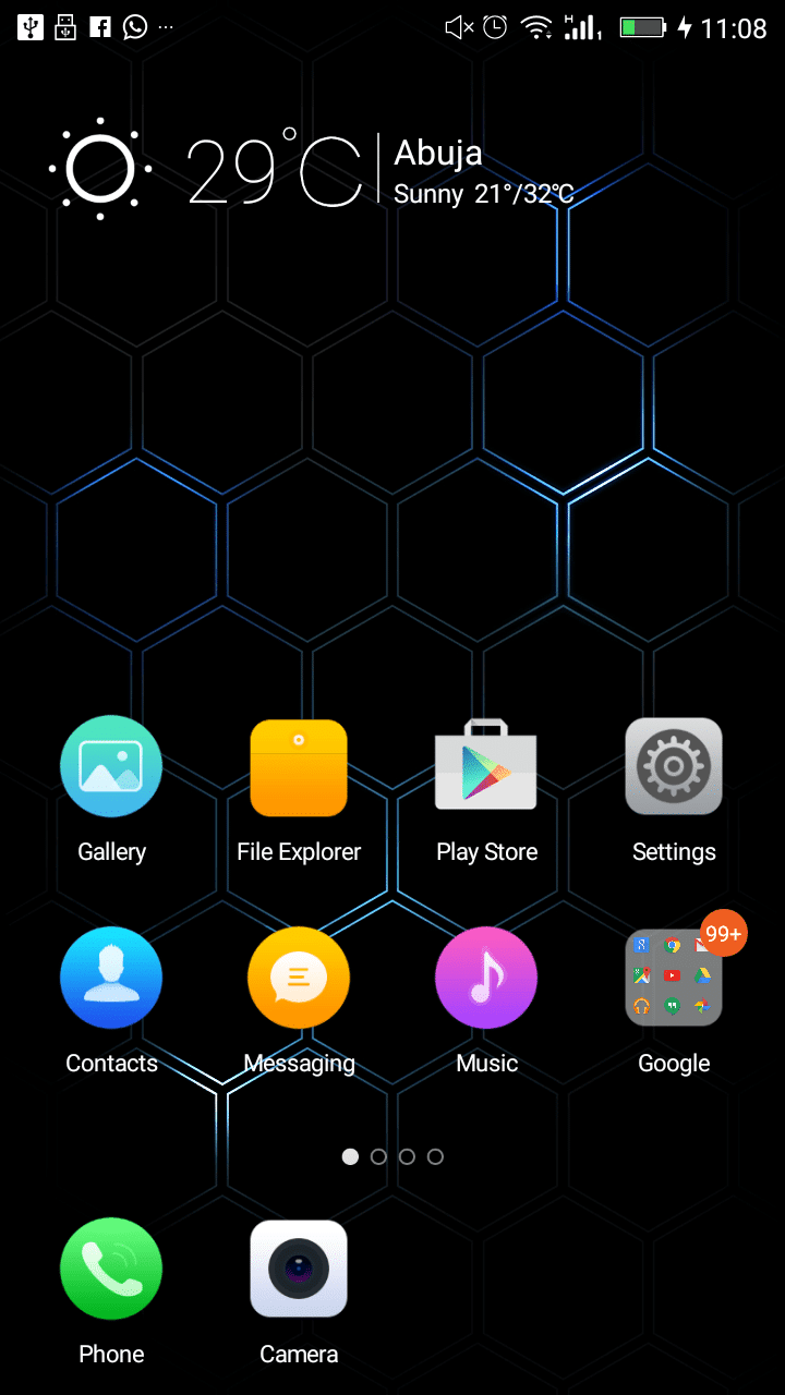 Home screen