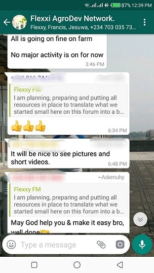 farmer whatsapp group