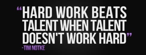 hardwork beats talent