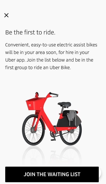 application vélo uber