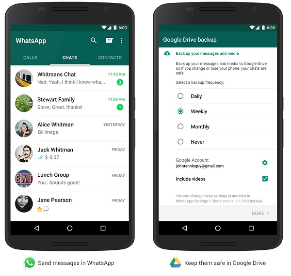 lecteur google whatsapp