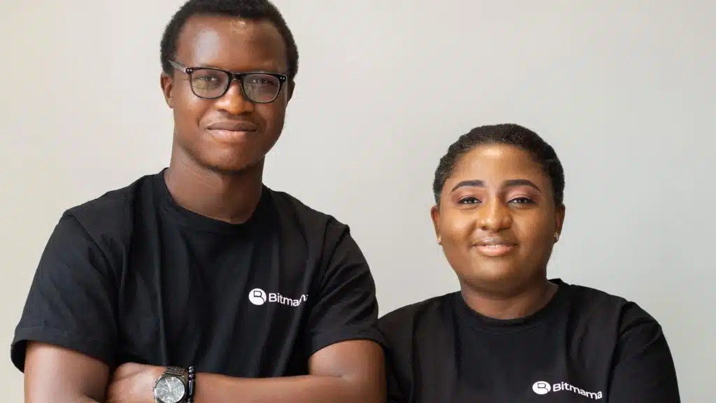 L R Akin Asalu COO Bitmama Ruth Iselema CEO Bitmama