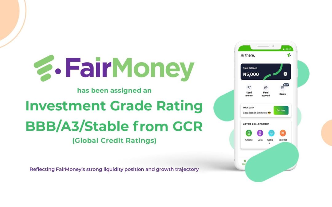 My Credit Investments Limited (FairMoney) Receives Investment Grade Ratings from GCR (Global Credit Ratings)