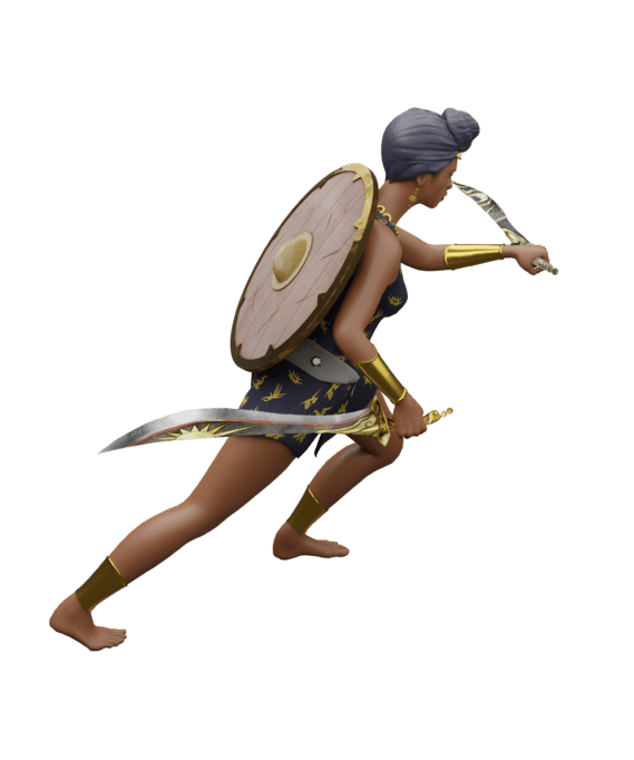 African warrior queen shield