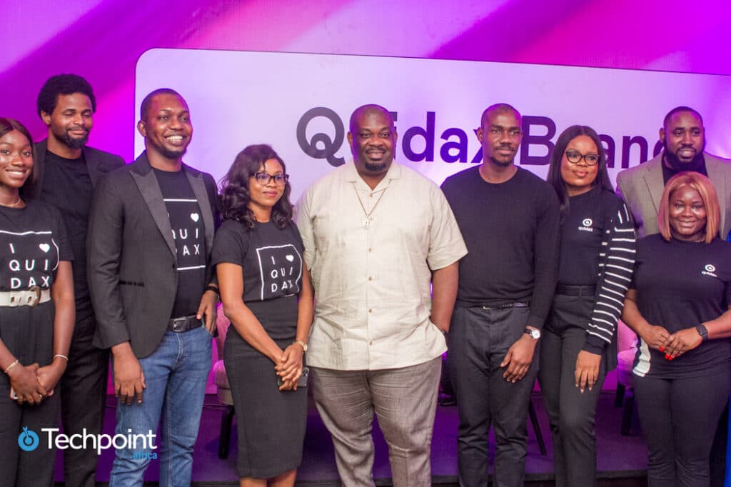 A photo of Quidax team with Nigerian artist, Don Jazzy