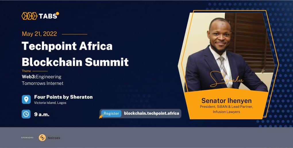 Senator Ihenyen. Speaker at Techpoint Africa Blockchain Summit