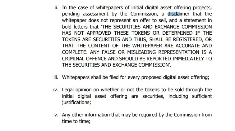 SEC on token issuance.