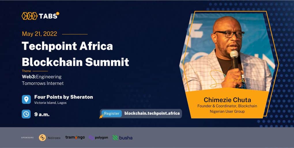 Chimezie Chuta. Speaker at the Techpoint Africa Blockchain Summit.