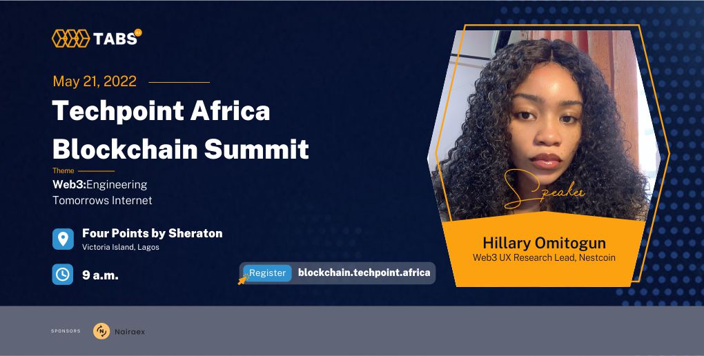 Hillary Omitogun. Speaker at Techpoint Africa Blockhain Summit.