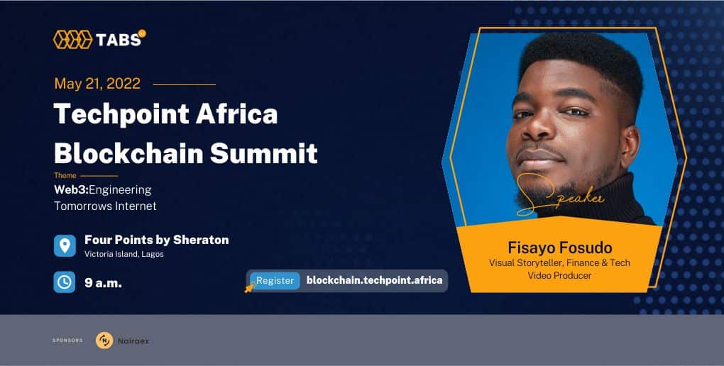 Fisayo Fosudo. Speaker at Techpoint Africa Blockchain Summit