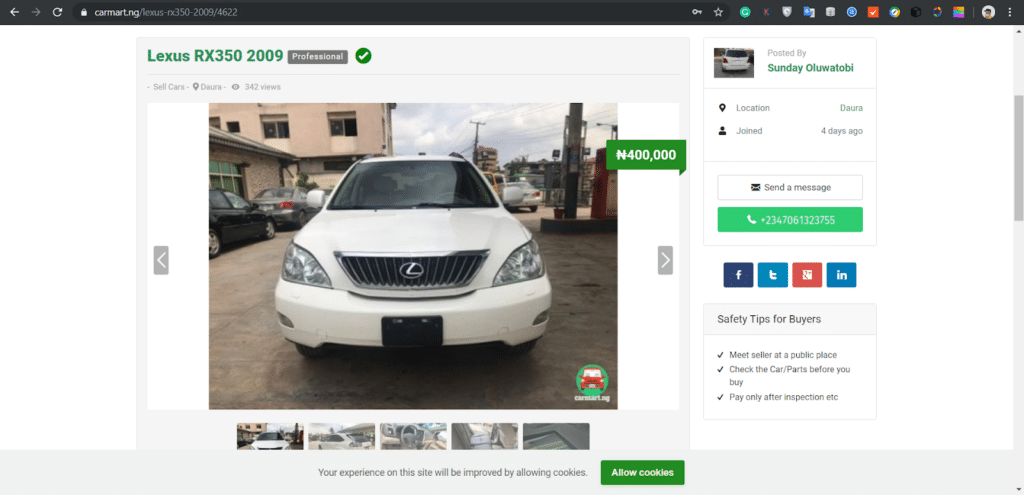 Where and How to Buy and Sell cars, Spare parts on Carmart.ng 5 image 13