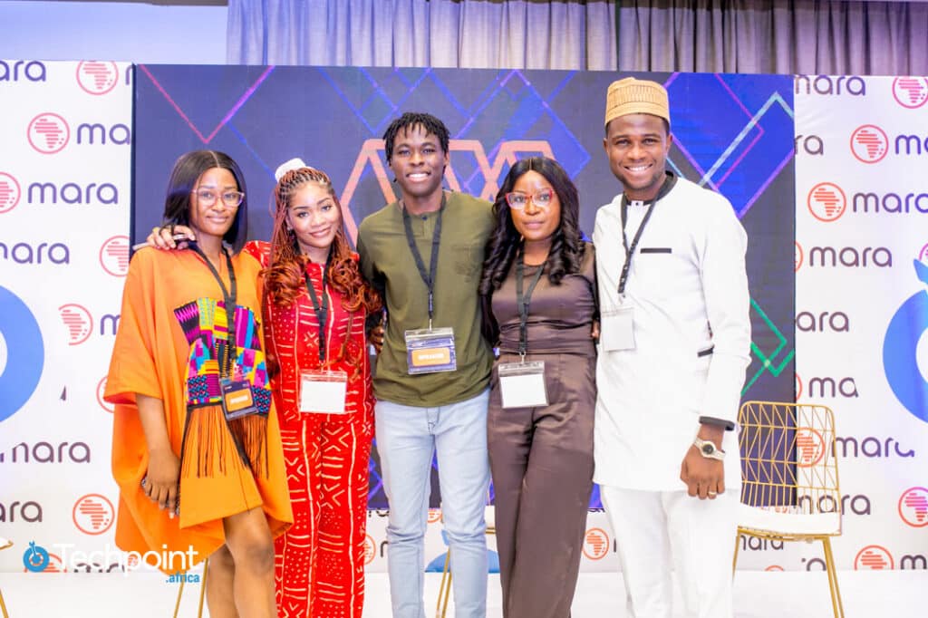 (L-R) Oluchi Enebeli, Hillary Omitogun, Njoku Emmanuel and Ayodeji Awosika at TABS 22