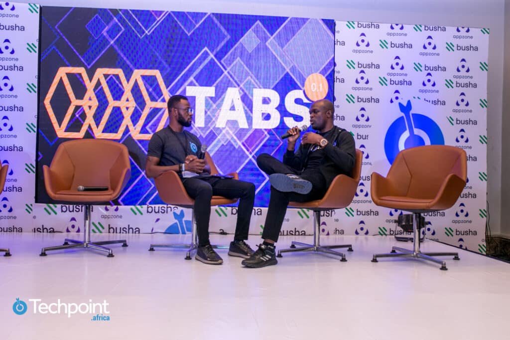 Obi Emetarom speaking on cryptocurrency adoption at the Techpoint Africa Blockchain Summit 2022