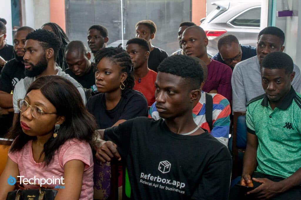 An attentive audience at October Pitch Friday