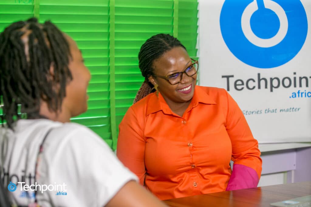 Brenda Wangari having a hearty laughter