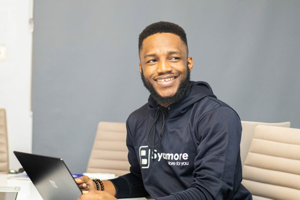 An image of Babatunde Akin-Moses, Co-Founder and CEO of Nigerian fintech startup Sycamore