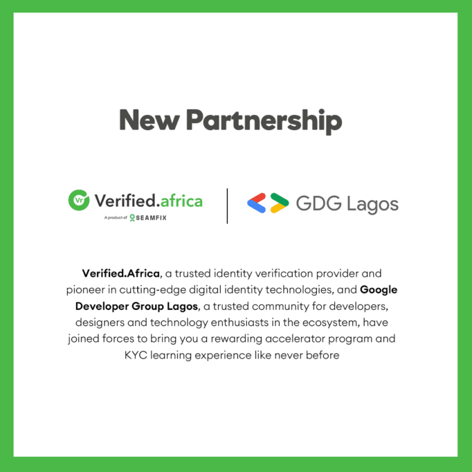 Join the Verified.africa Startup Accelerator for Free Identity Verification Services 1 PARTNERSHIP ANNOUNCEMENT GRAPHIC