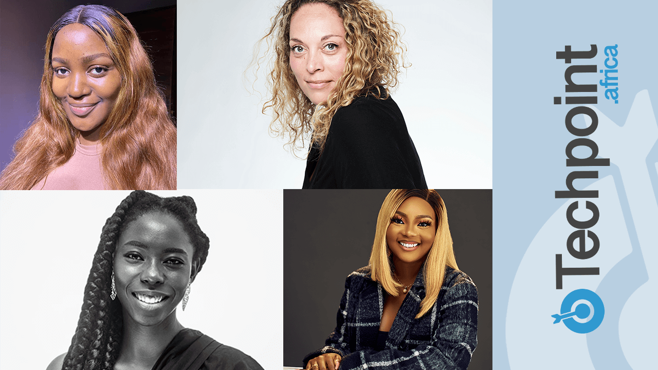 Un collage de photos de femmes influentes dans la technologie nigériane