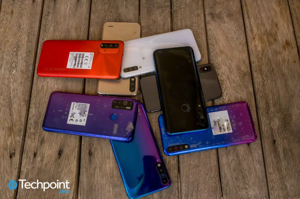 Kenya moves to phase out low-end phones 1 Smartphones on a table