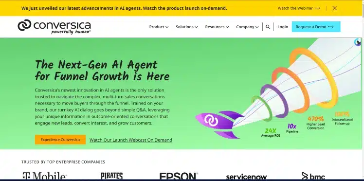 Conversica homepage