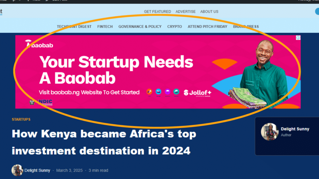 Leaderboard Banner on Techpoint Africa