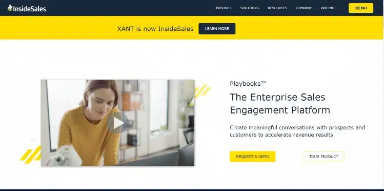 InsideSales homepage