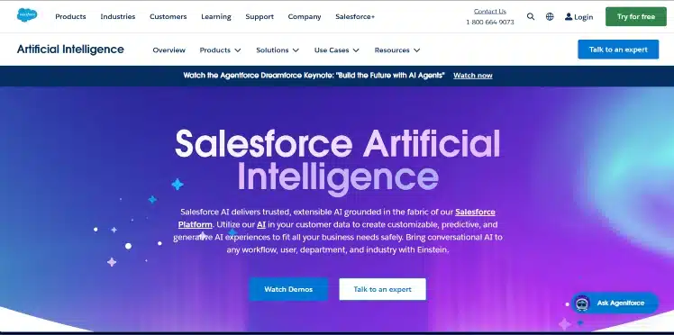 Salesforce Einstein Homepage