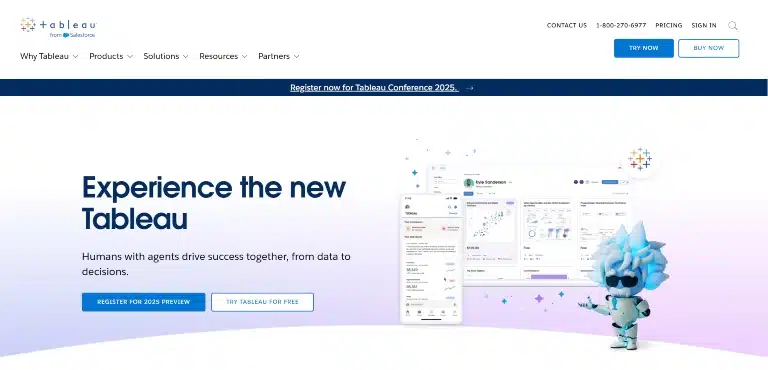 Tableau homepage