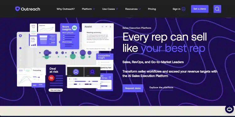 Outreach.io homepage