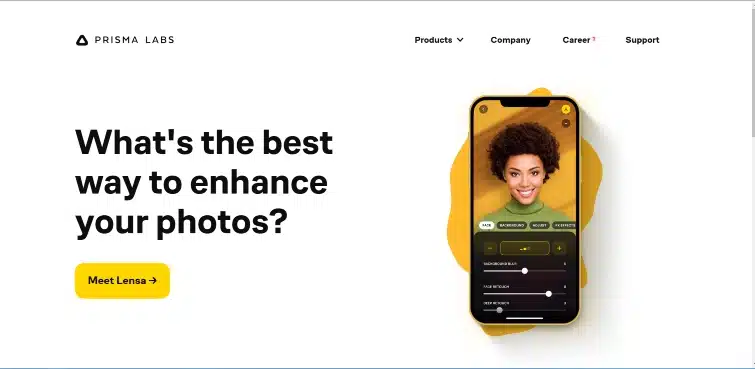 Prisma labs homepage