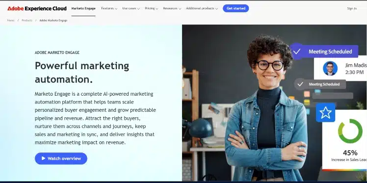 Adobe marketo engage homepage