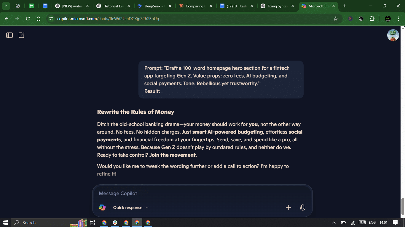 I tested ChatGPT vs Microsoft Copilot with 10 prompts for different use cases — Here’s how they performed 25 AD 4nXcCJhEkGtthlY oY3 nX0WqAmkJj87lAlU
