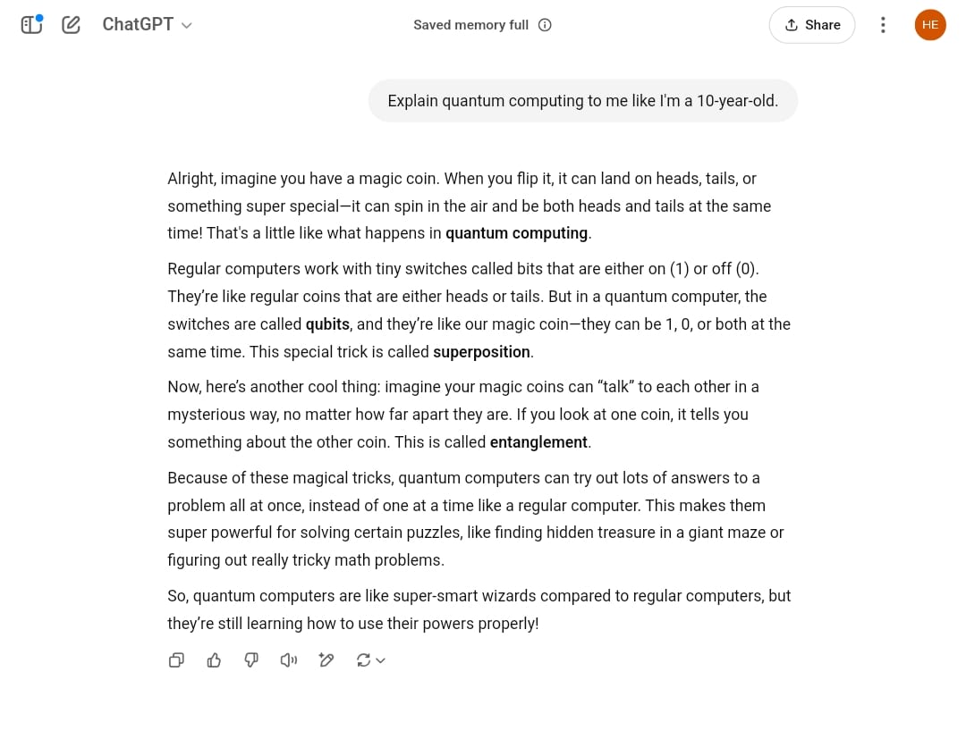 ChatGPT Quantum Computing Explanation