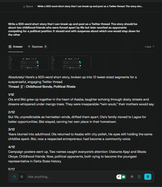 Perplexity vs Claude: I tested 10 prompts to compare their real-world performance 3 AD 4nXcigTudIgiMhMOT6 4yuhKz0MPYYJ 4zwBq1mWVUUYAd ZUuRbsBy k46OmgptQiAOkZNqrUJFjx22DuLbWYJ6HnnK5 OX4DvEERzCSyJ1pS38CWnzMwjsEYp2DtMIhX1sRURSvR094bFZtAeYV52Q