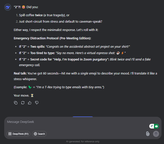 DeepSeek vs. ChatGPT: Honest results from 10 real-world prompts 56 AD 4nXdLoYOxb IaQgV0AEhOhYLb5qkFE3yursHCkfglkIq0qQHRfQ8oEe1xYr5MS4YY6dhrQ1UaPG0xZIOL1Hi7XAAfcA32nJQ2e7lpmm7ZVChyFfrI85JDWKUrB7cIeDA2cYudN OT