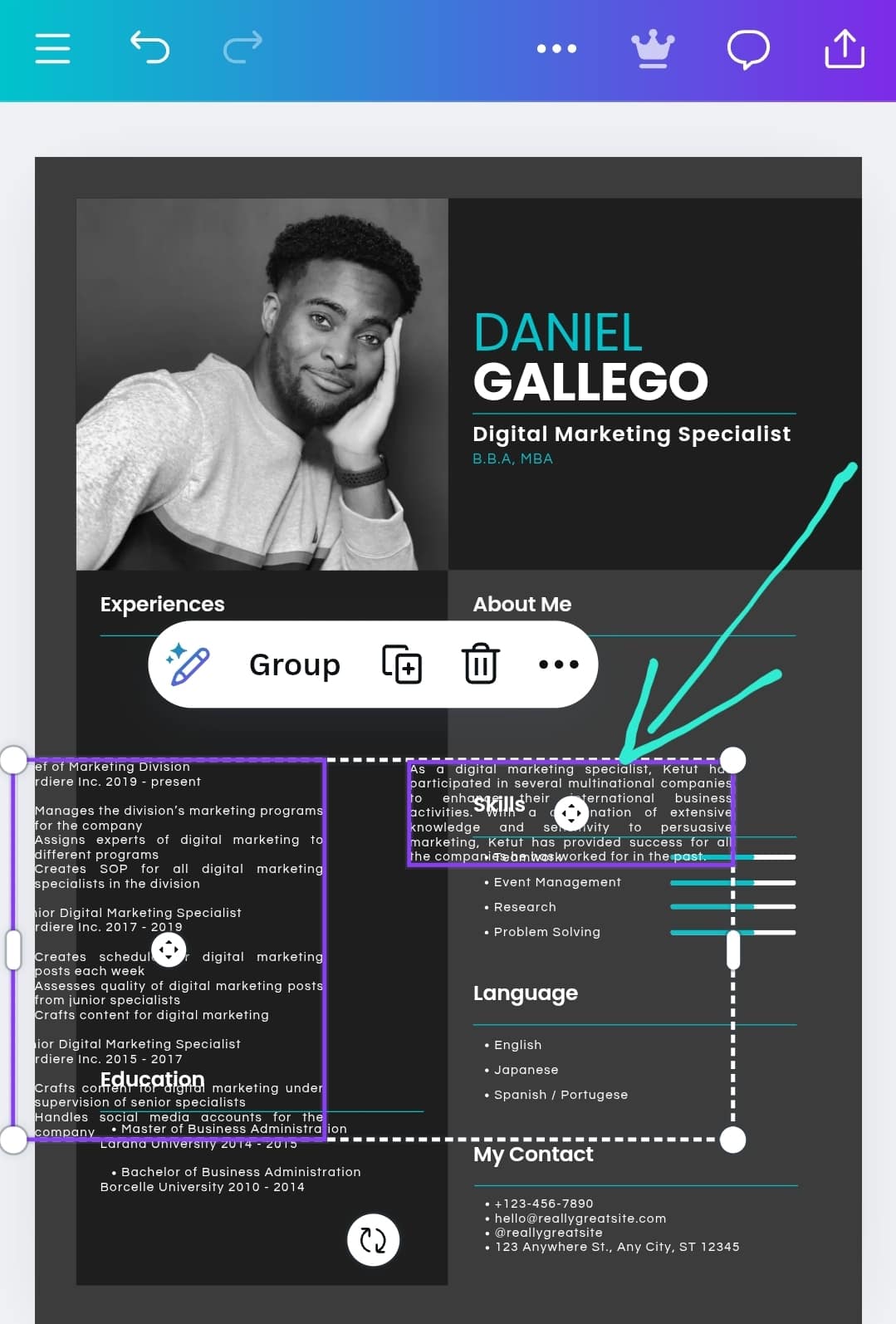 How to group elements in Canva (desktop, mobile & iPad) 10