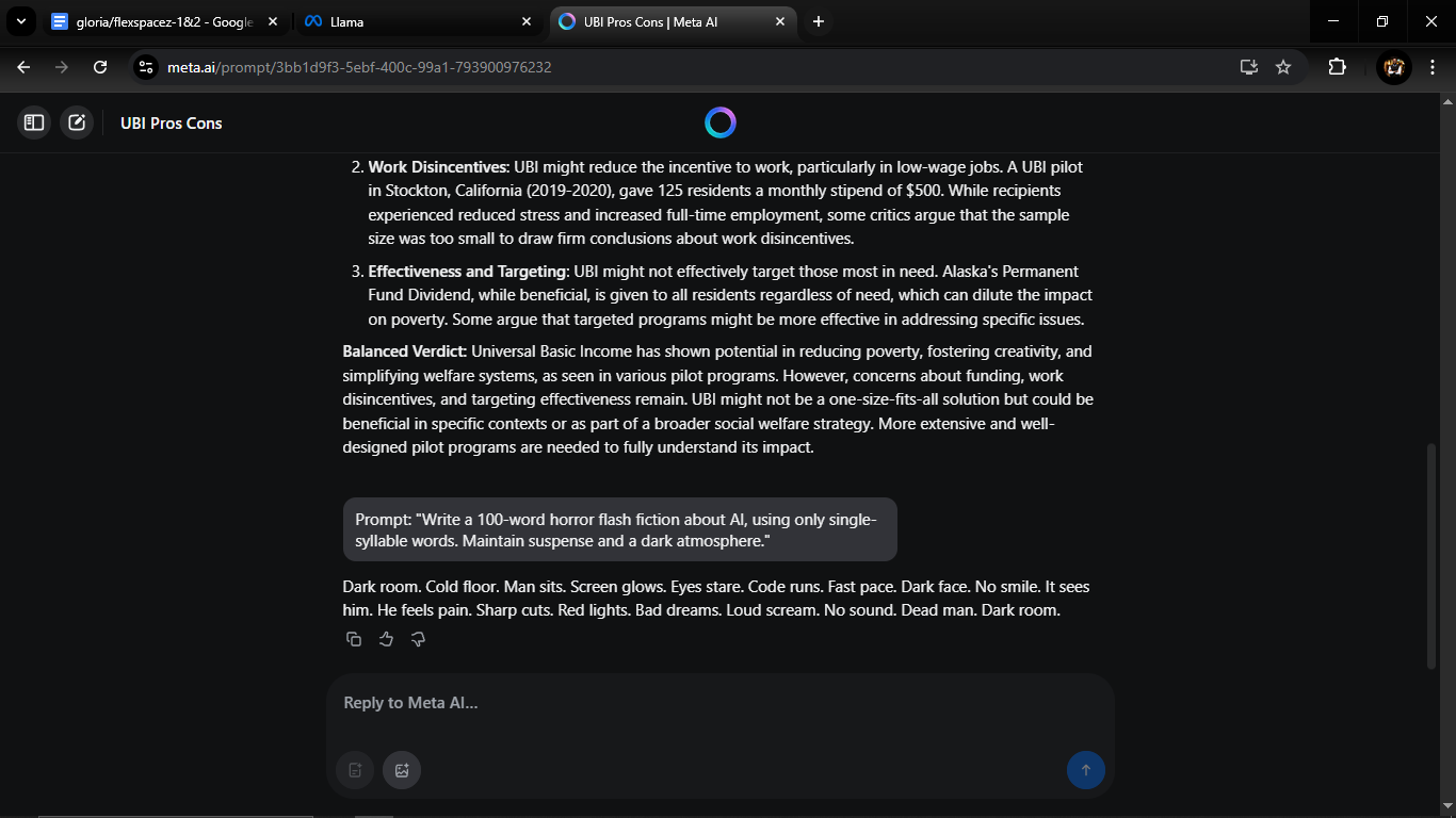 I tested Llama vs Chatgpt with 10 prompts – here's the clear winner 9 AD 4nXegei EjvBpkeDeYwYQYexKA0DfbGH8WRzyPCvpJ5VkwQuoBgwXLuWPoNqDsxMd7YZNikDf TkRJZWze2EuzM4w30cmT5IHSzireidjI5K