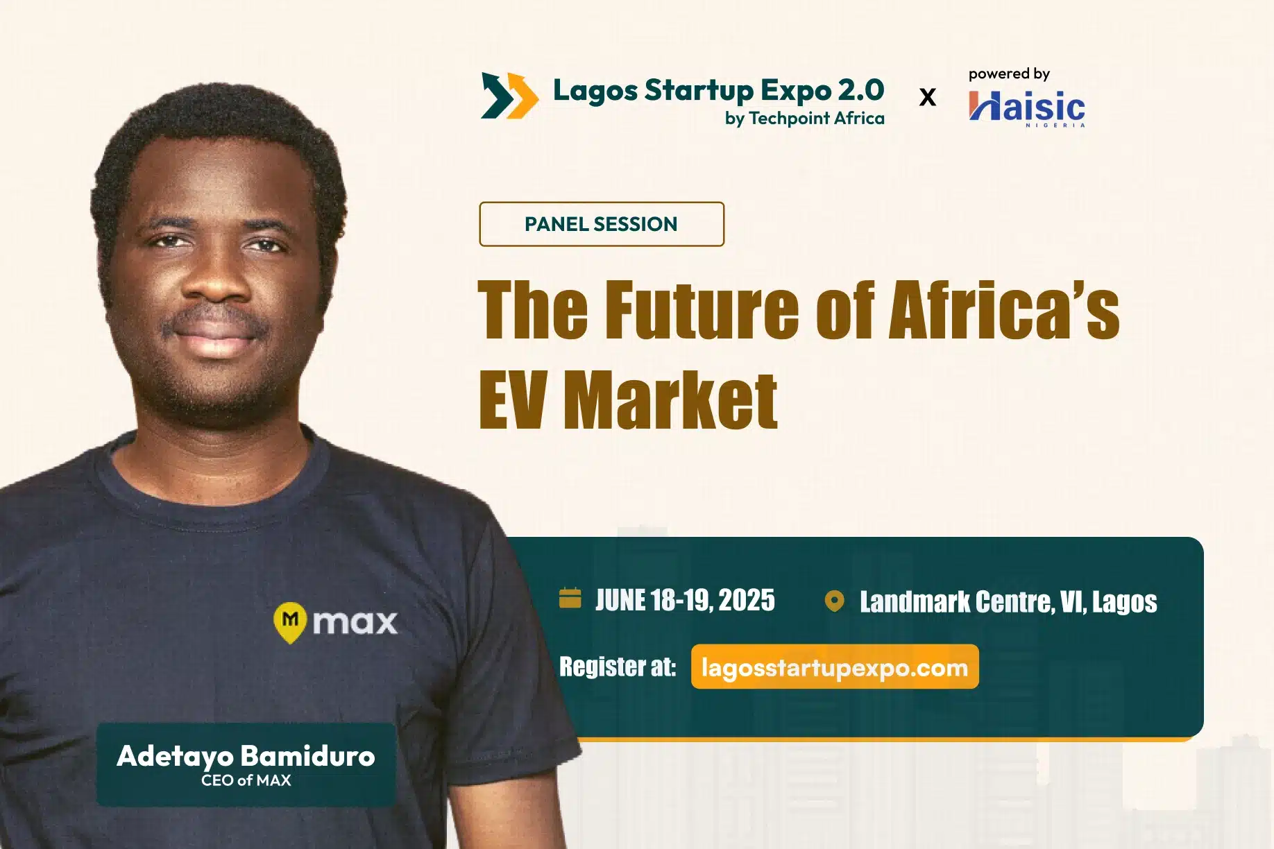 Adetayo Bamiduro joins Lagos Startup Expo 2.0 panel on the future of Africa’s EV market