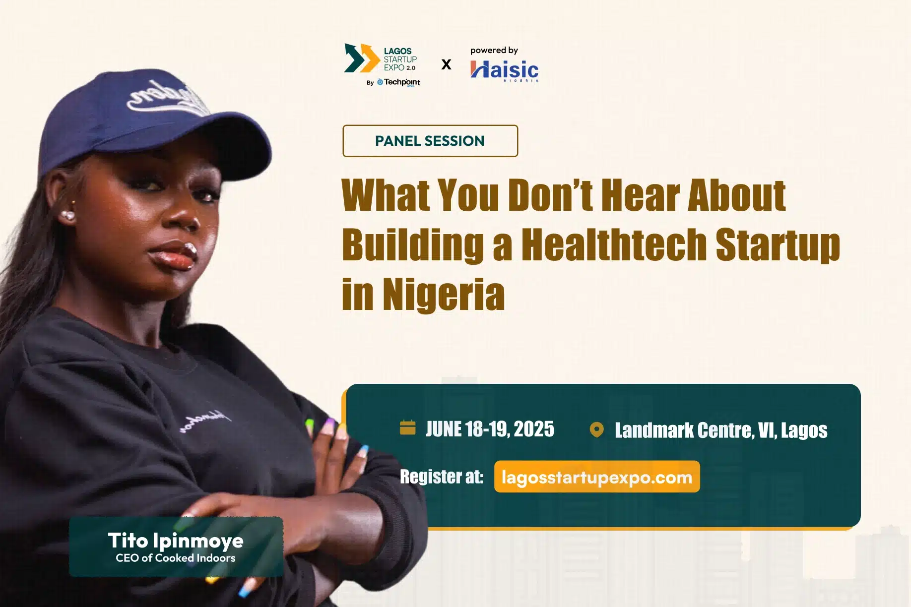 Tito Ipinmoye joins Lagos Startup Expo panel on “What you don’t hear about building a healthtech startup in Nigeria”