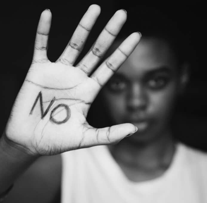 Startups grew, but not because of him: How Muhammadu Buhari shaped Nigeria’s tech ecosystem 1 Closeup of girls hand with the word no
