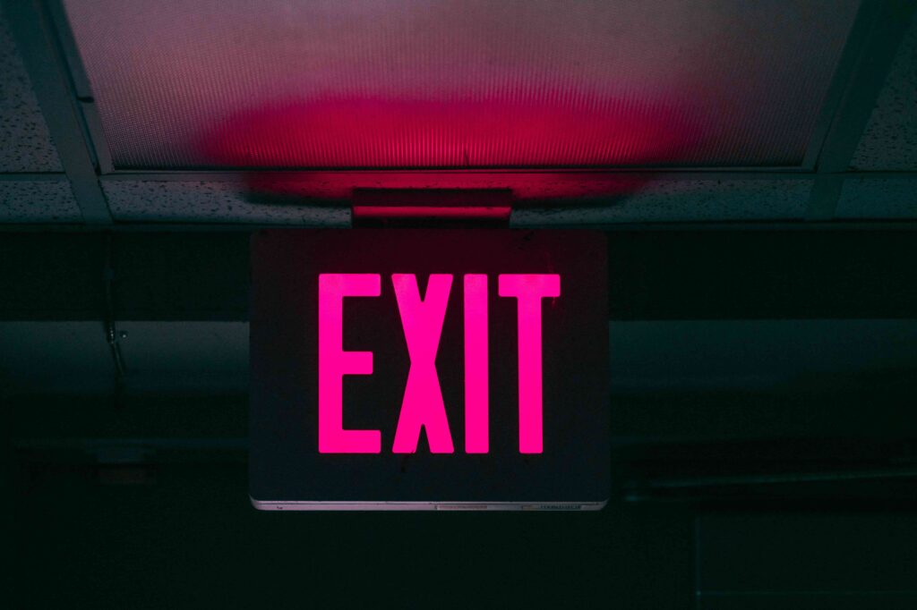 Exit sign