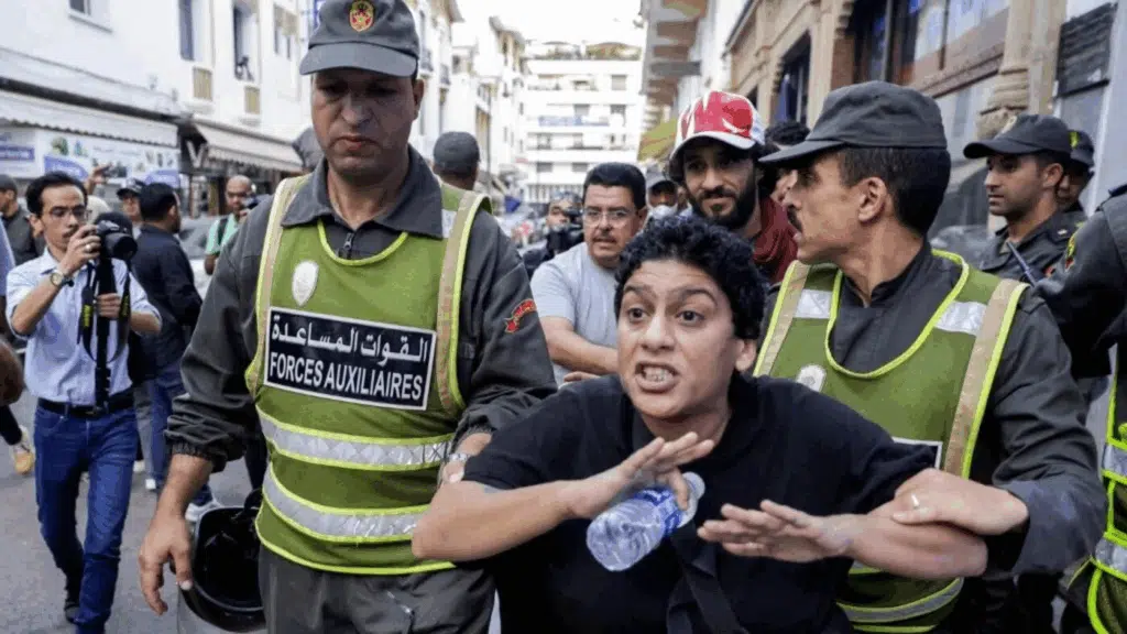 Gen Z protesters in Morocco